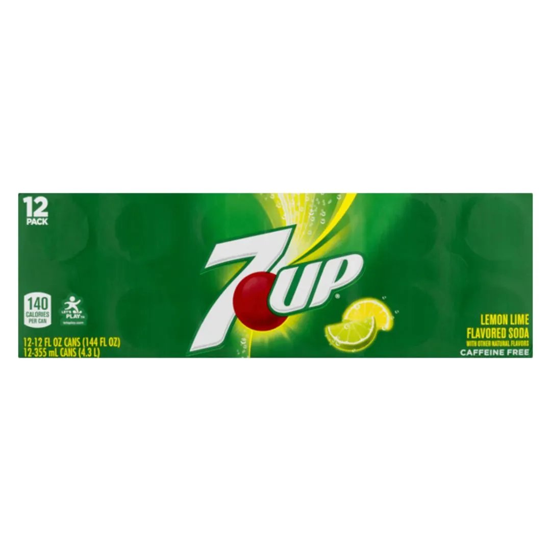 12 Pack 7UP Lemon Lime Soda Pop (not for sale) 7up, TSAED, cases, 12 Pack