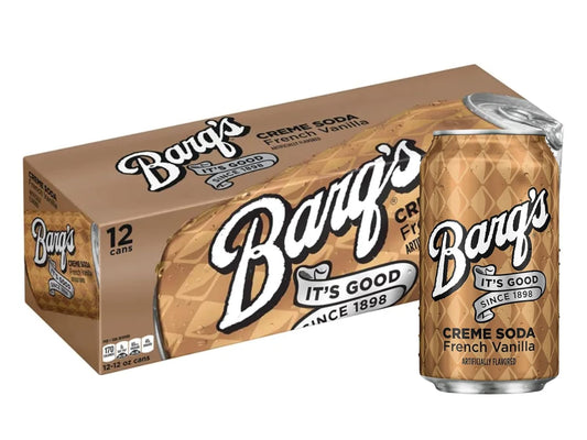 12 Pack Barq's French Vanilla Cream Soda Soda Pop Barqs, TSAED, cases, 12 Pack, Bestseller Drinks