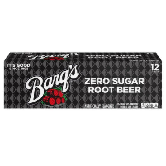 12 Pack Barqs Zero Sugar Root Beer Soda Pop (not for sale) Barqs, TSAED, cases, Zero Sugar, 12 Pack, Bestseller, Bestseller Drinks