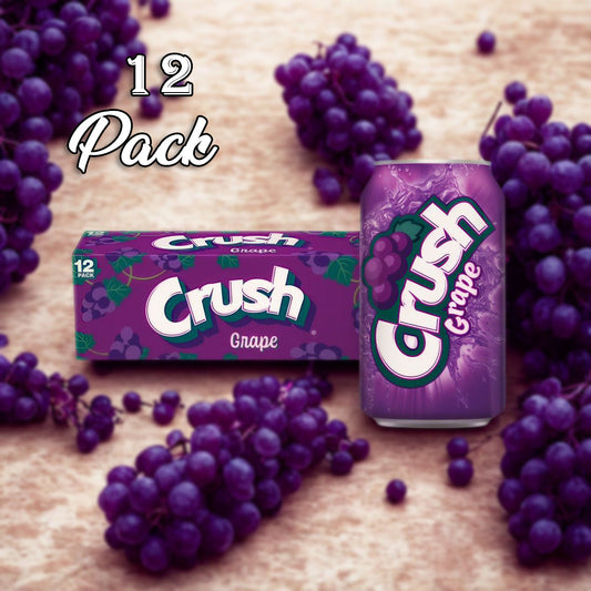 12 Pack Crush Grape USA Soda Pop (not for sale) Crush, TSAED, 12 Pack, Cases