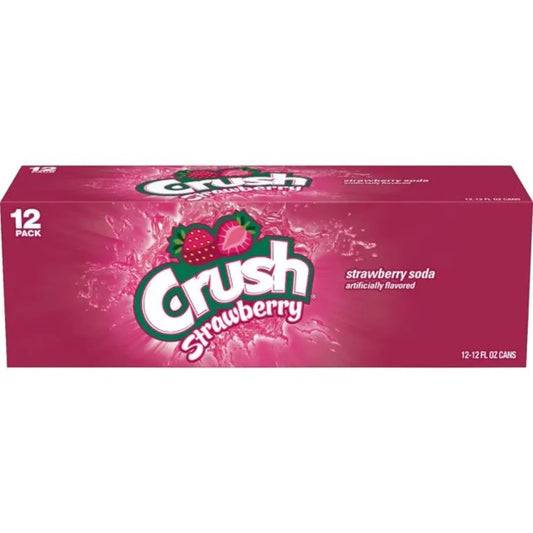 12 Pack Crush Strawberry Soda Pop (not to sale) Crush, TSAED, cases, 12 Pack, Bestseller Drinks