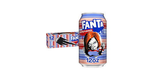 12 Pack Fanta Chucky’s Punch Soda Pop (not for sale) Minute Maid, Cases, 6 Pack, Zero Sugar