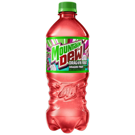 12 PACK Mtn Dew Dragon Fruit Drink Bottles (591 ML) Soda Pop Mtn Dew, Latest Products, Trending
