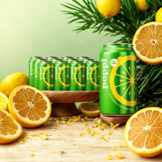 12 Pack - Poppi Lemon Lime Soda Pop (not for Sale) Poppi, 12 Pack, Cases