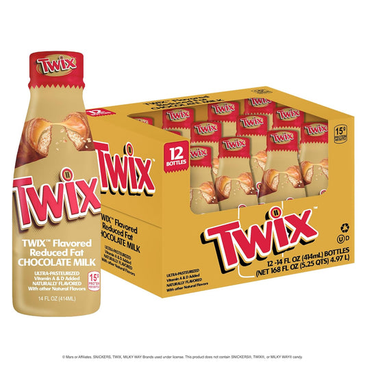 12 Pack Twix Chocolate Milk Drink, 414ml Drink Mixes Twix, Trending, Latest Products