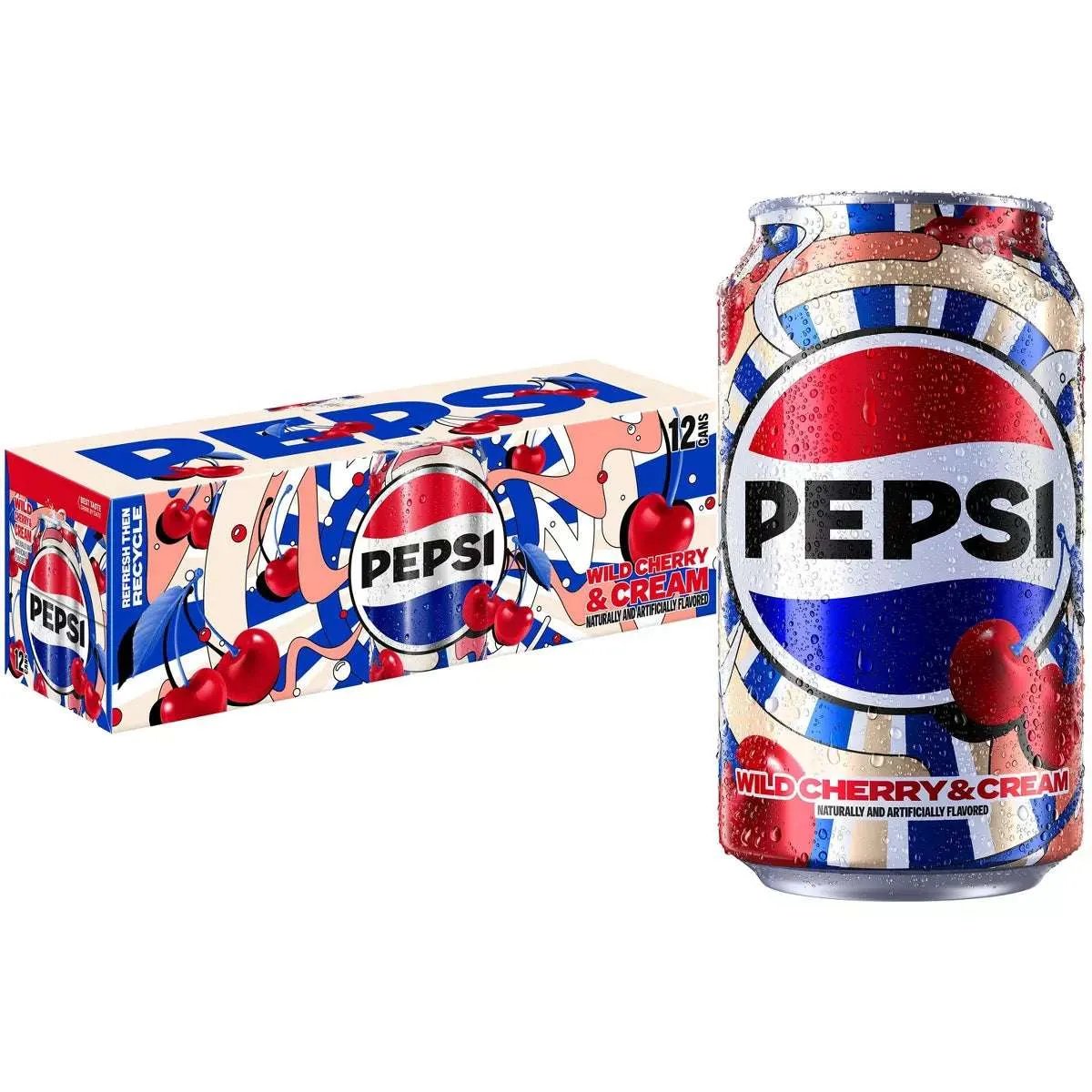 12 Pack Pepsi Cola Wild Cherry Cream Soda (not for sale) Pepsi, trending products, 12 Pack, Bestseller, Bestseller Drinks