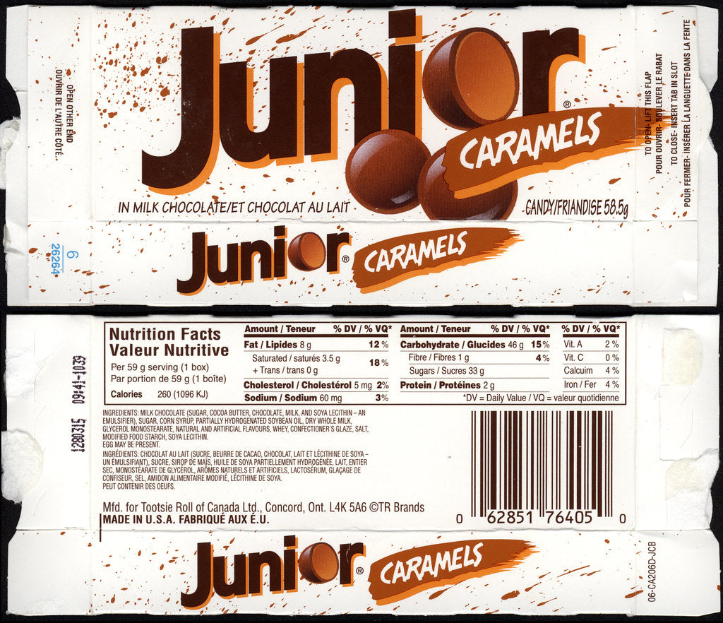 Junior Caramels Chocolate Bar - (3.6Oz) Chocolate Junior, Latest Products, Trending