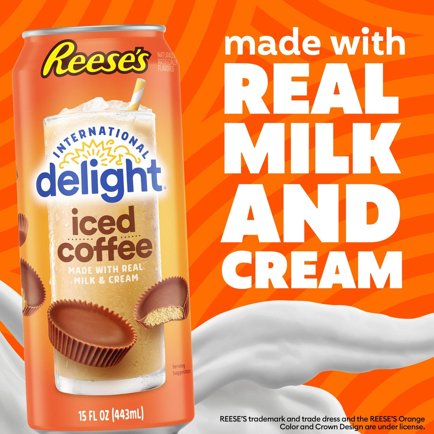 Reese’s Iced Coffee (15 Oz) Soda Pop (not to sale) International Delight, Cases, 6 Pack, Zero Sugar