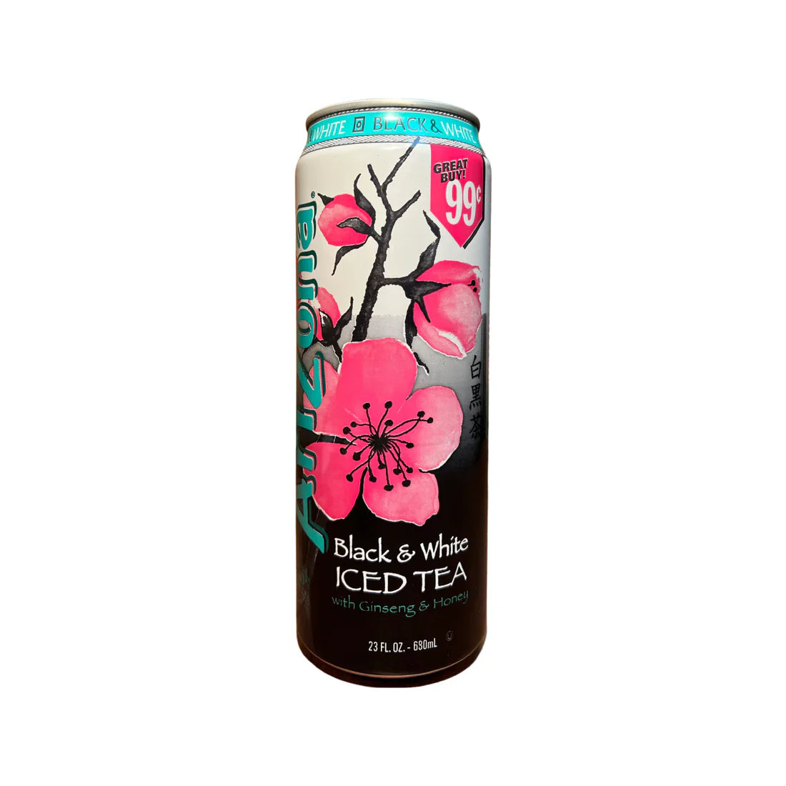 24 Pack Arizona Black & White Iced Tea Cans Soda Pop Arizona, 24 Pack, Cases