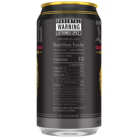 24 Pack Liquid Death Deathberry Inferno (12 Oz) Soda Pop Liquid Death, 24 Pack, Cases