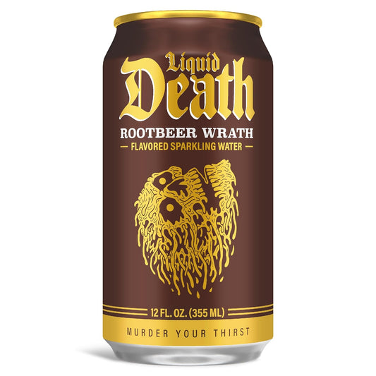 24 Pack Liquid Death Rootbeer Wrath Flavor Cans (12 Oz) Soda Pop (not for Sale) Mundet, latest