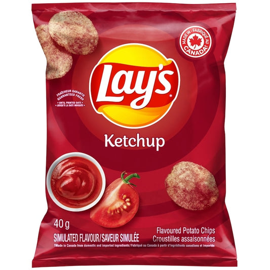 40 Pack Lay's Ketchup Potato Vending Chips 40g Each Snacks/Chips Lay's ,Trending Products