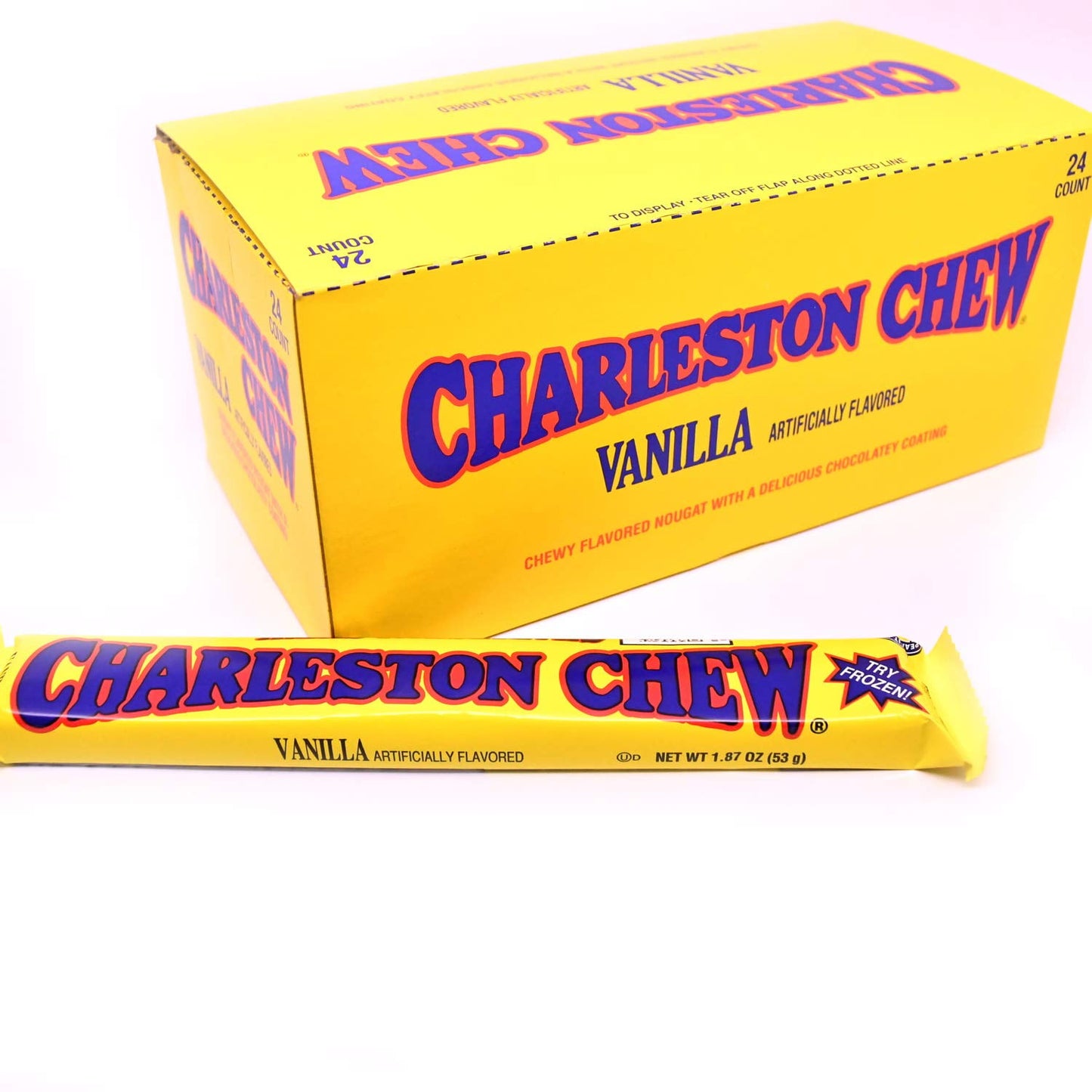 24 Pack Charlestone Chew Vanilla Chocolate Bar (1.87 Oz) Chocolate Charlestone Chew, Latest Products, trending