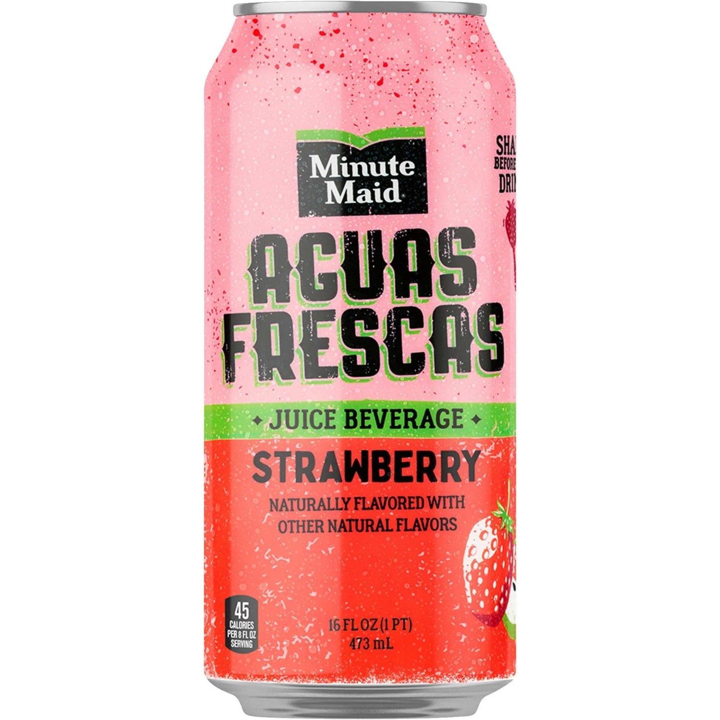 Minute Maid Aguas Frescas Strawberry - 24 pack Soda Pop (not for Sale) Minute Maid, 24 Pack, Cases