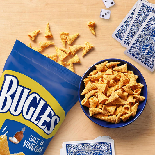 6 Pack Bugles Salt & Vinegar Snacks 3 Oz Snacks/Chips Bugles, bulk, cabestseller