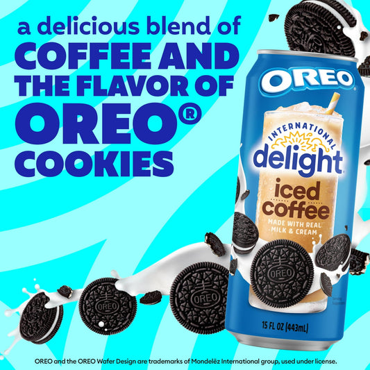 6 pack International Delight Oreo Iced Coffee (15 Oz) Soda Pop (not to sale) International Delight, Cases, 6 Pack, Zero Sugar