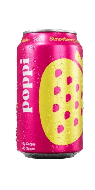 6 pack - Poppi Strawberry Lemon Soda Pop (not for Sale) Poppi, TSAED, Cases, 12 Pack