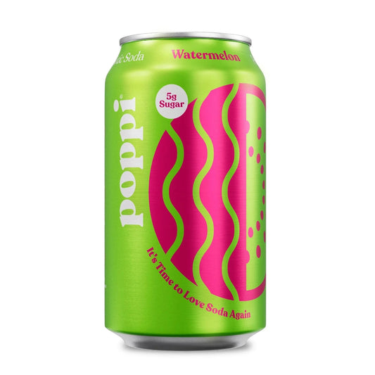 6 Pack - Poppi Watermelon Soda Pop (not for Sale) Poppi, TSAED, Cases, 12 Pack