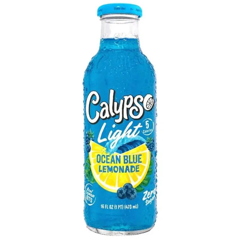 6 pack - Calypso Light Ocean Blue Lemonade Soda Pop (not for sale) Calypso, TSAED