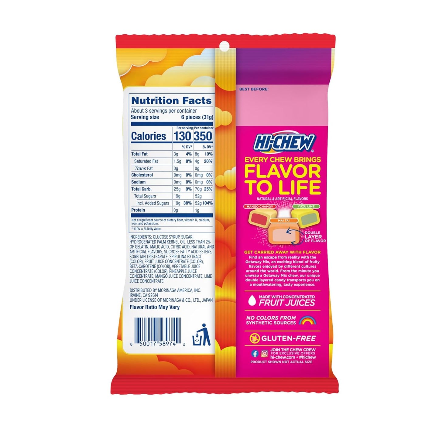 Hi Chew Getaway Mix (3 Oz) Candy (not for sale) Hi Chew, TSARC, TSASN&CH