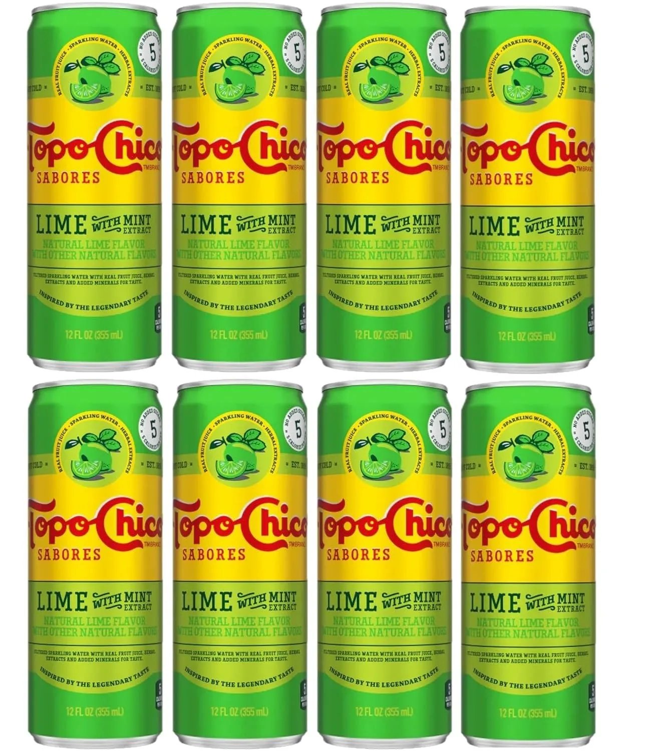 8 Pack Topo Chico Lime with Mint Mexico Soda Pop (not for Sale) Topo Chico, Bestseller Drinks