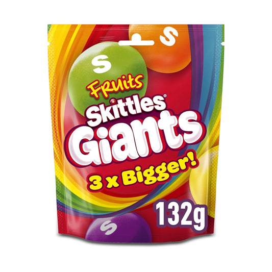 Skittles Giants Fruits (UK) 132g Candy Skittles, trending products, Latest