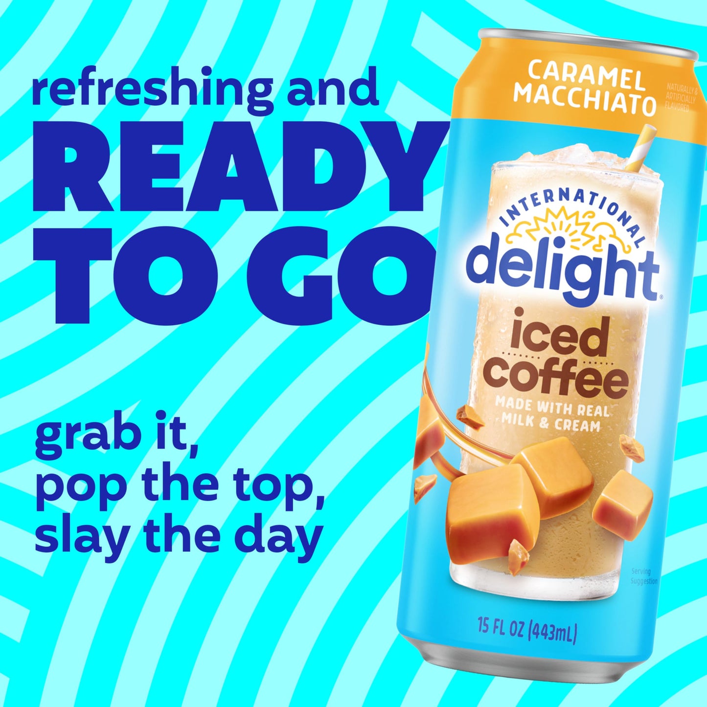 6 pack International Delight Caramel Iced Coffee (15 Oz) Soda Pop (not to sale) International Delight, Cases, 6 Pack, Zero Sugar