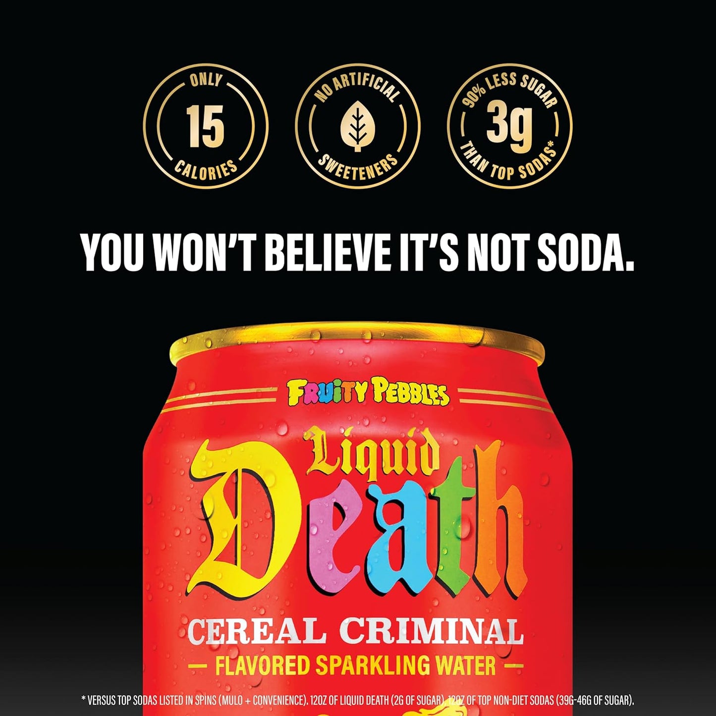 24 Pack Liquid Death Cereal Criminal Flavor Iced Tea Cans (12 Oz) Soda Pop (not for Sale) Liquid Death, 24 Pack, Cases