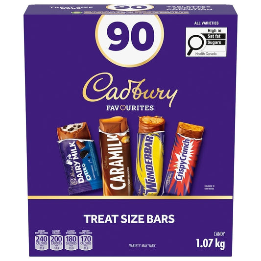 90 Pack Cadbury Halloween Treat-Sized Pack Candy Bars 1.07Kg Candy Cadbury ,Trending Products