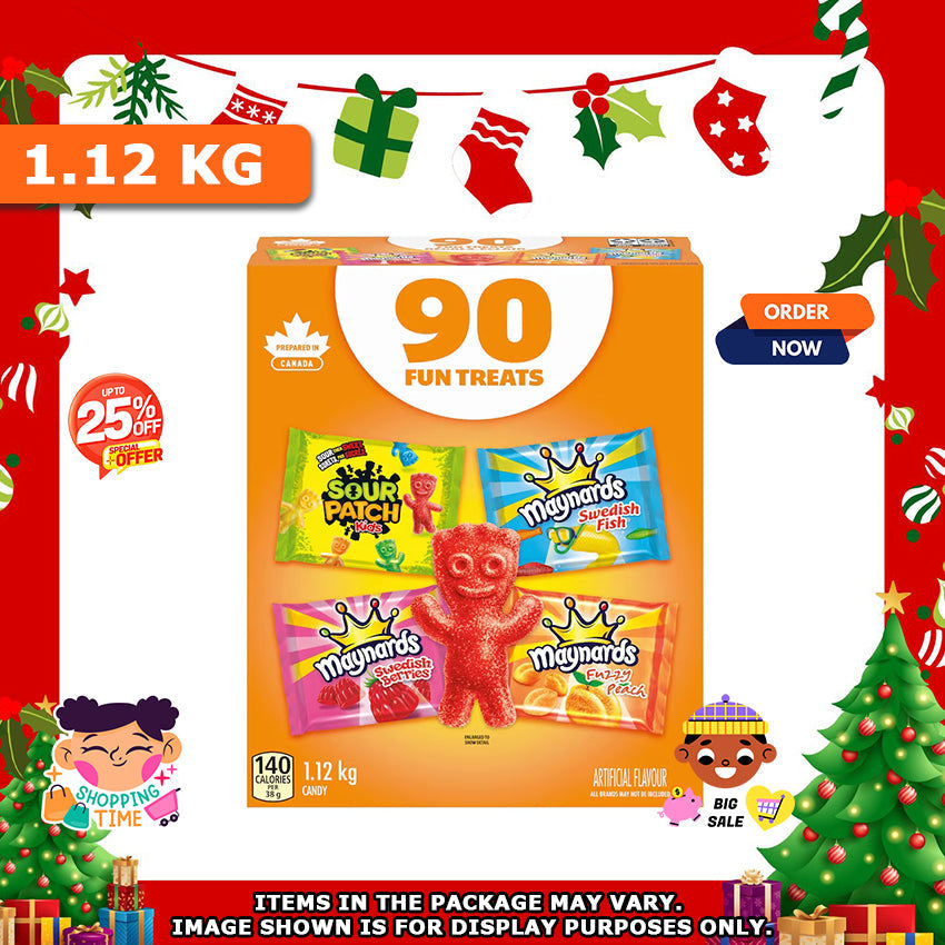 90 Pack Maynards Assorted Gummy Candy Individually Wrapped 1.12Kg Candy Maynards ,Trending Products