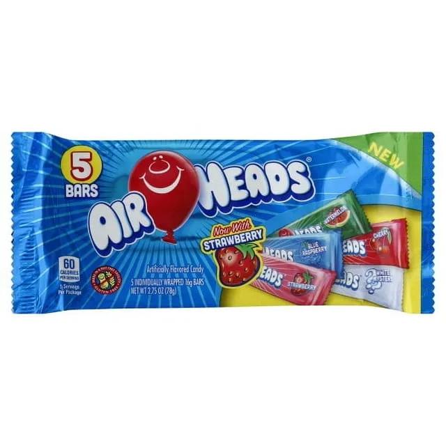 Airheads 5 Bars Standard (78g) Candy Airheads, Trending, trending products