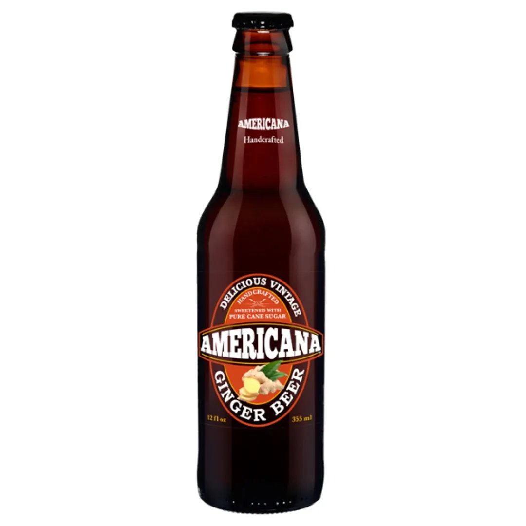 6 Pack Americana Ginger Beer 355ml Soda Pop (not for sale) Americana