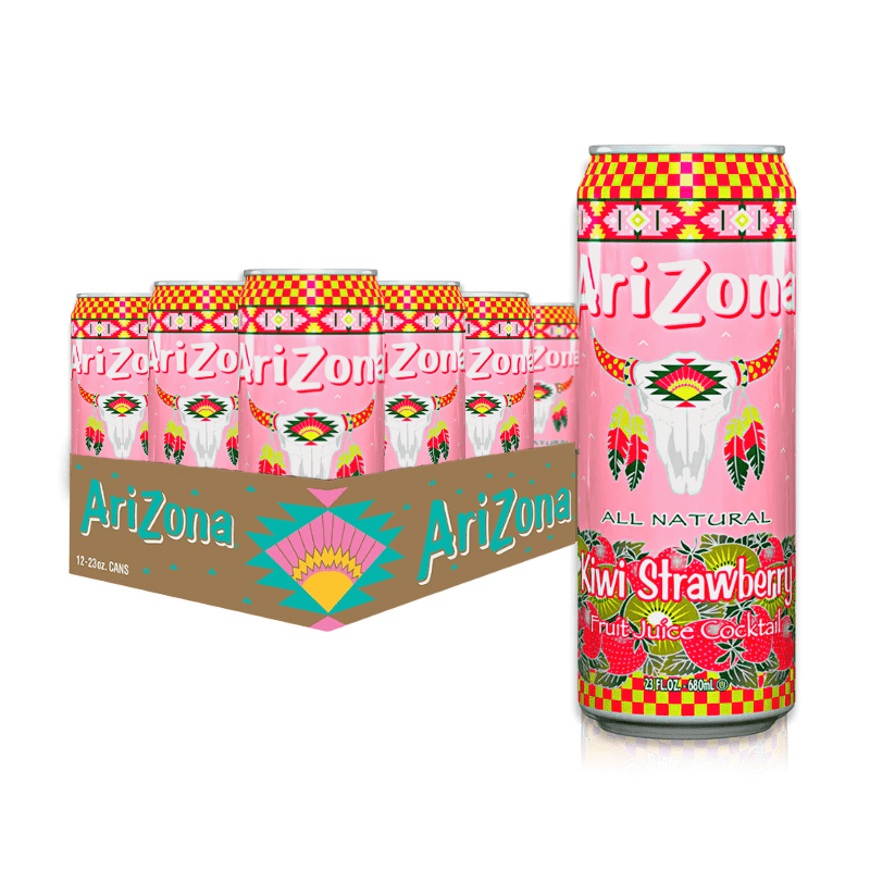 Arizona 24 Pack Kiwi Strawberry Drink Soda Pop Arizona, 24 Pack, Cases