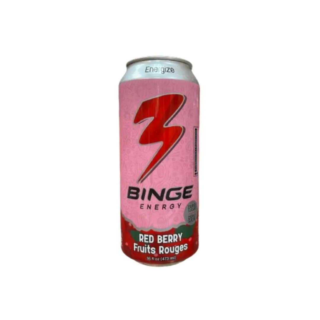 Binge Energy Red Berry (473ml) - Soda Pop (not for sale) from Binge Energy, TSAED