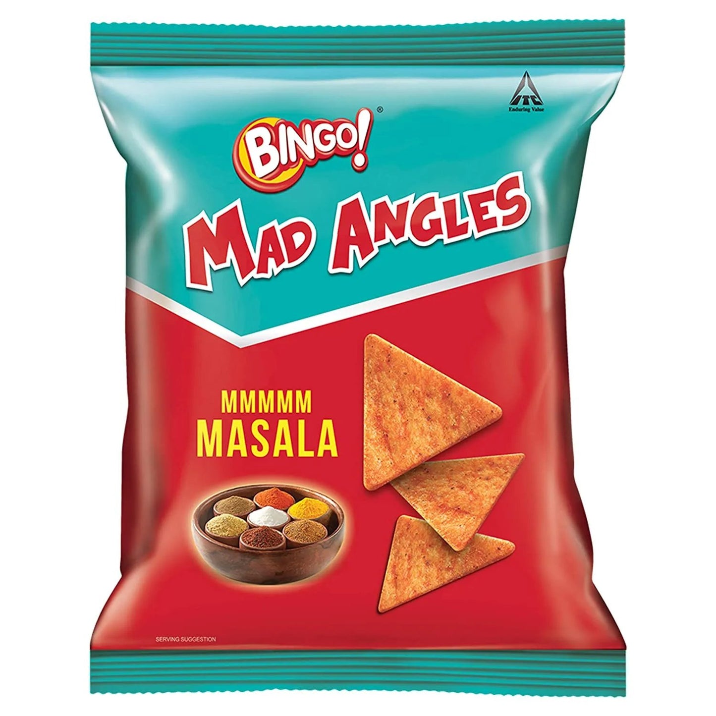 BINGO! Mad Angles Mmm Masala Corn Chips 33g Indian Candy, Snacks/Indian Chips (not for sale) Bingo Mad Angles, TSASN&CH, TSAISC, TSAIS, USA