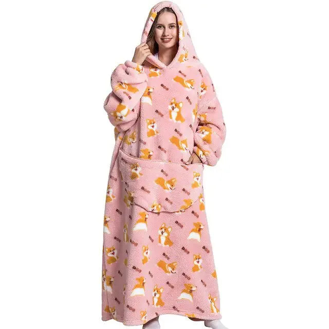 Oversized Wearable Blanket Hoodie Cocky Dog Length 140 cm Gifts (not for sale) Oversized Wearable Blanket Hoodie