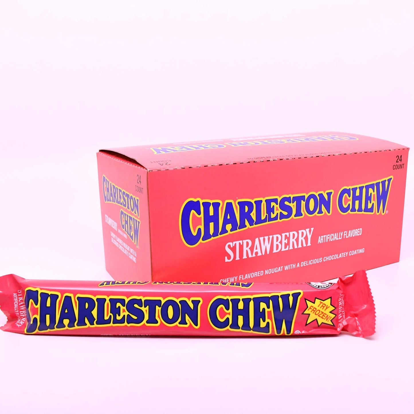24 Pack Charlestone Chew Strawberry Chocolate Bar (1.87 Oz) Chocolate Charlestone Chew, Latest Products, trending