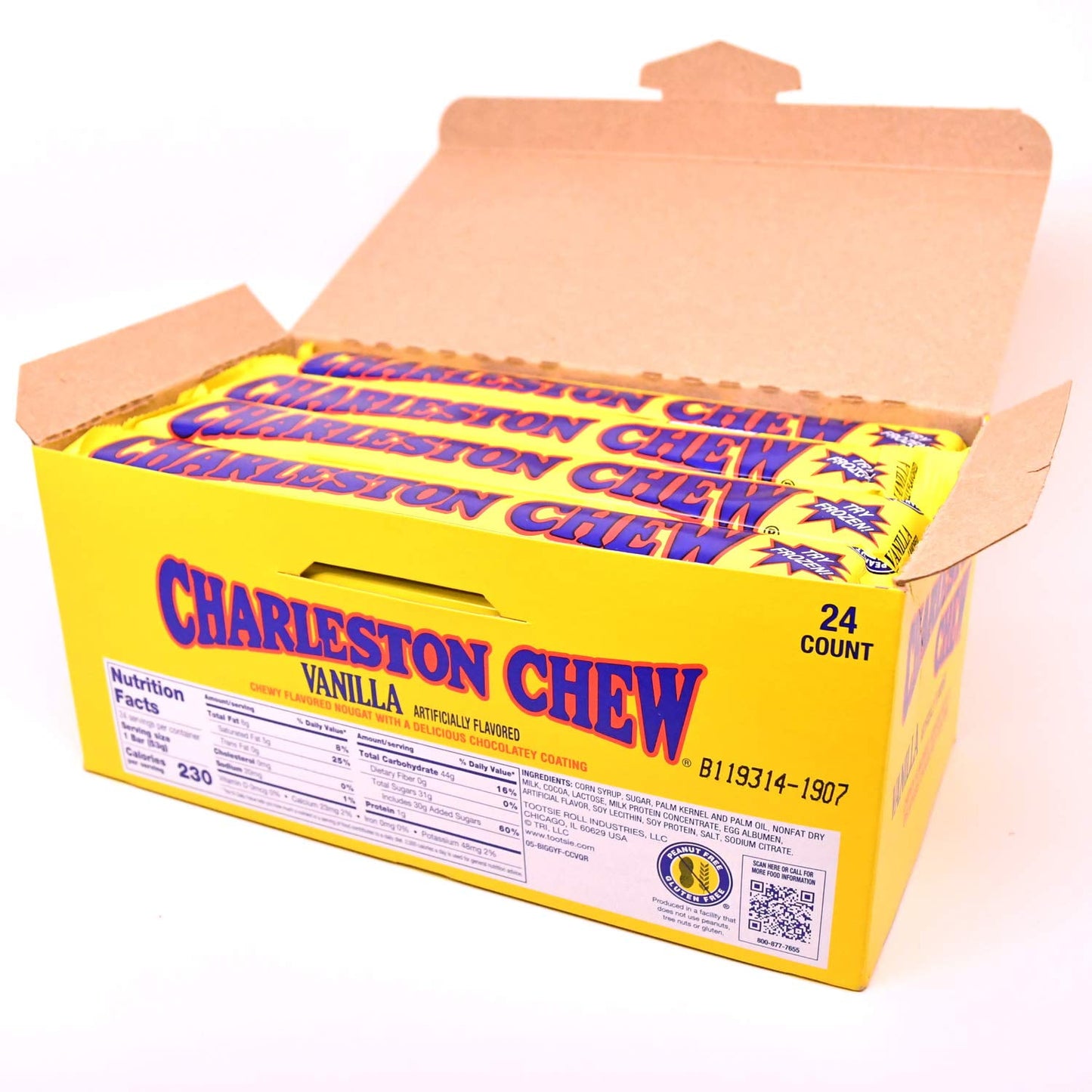24 Pack Charlestone Chew Vanilla Chocolate Bar (1.87 Oz) Chocolate Charlestone Chew, Latest Products, trending
