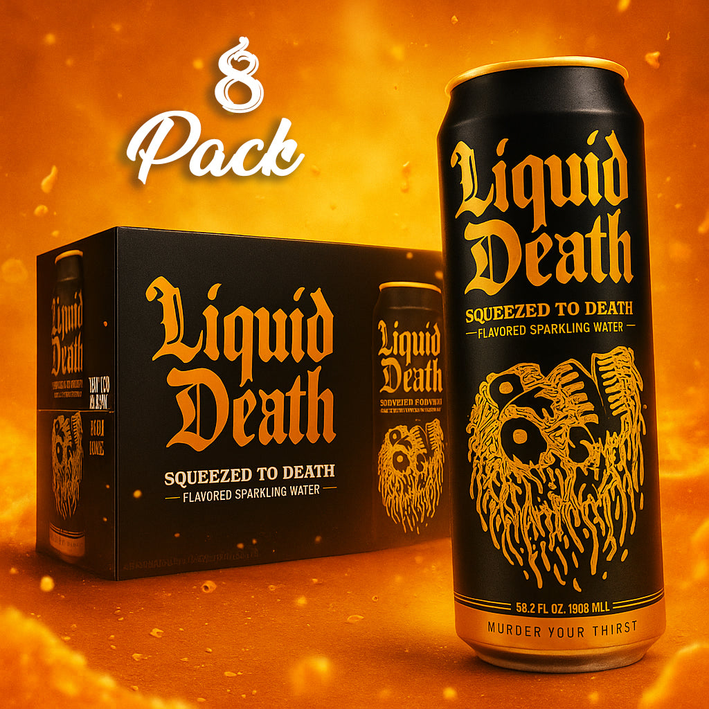 8 Pack Liquid Death Squeezed to Death Soda Pop (not for Sale) Liquid Death, 24 Pack, Cases, trending products, usabestseller, cabestseller