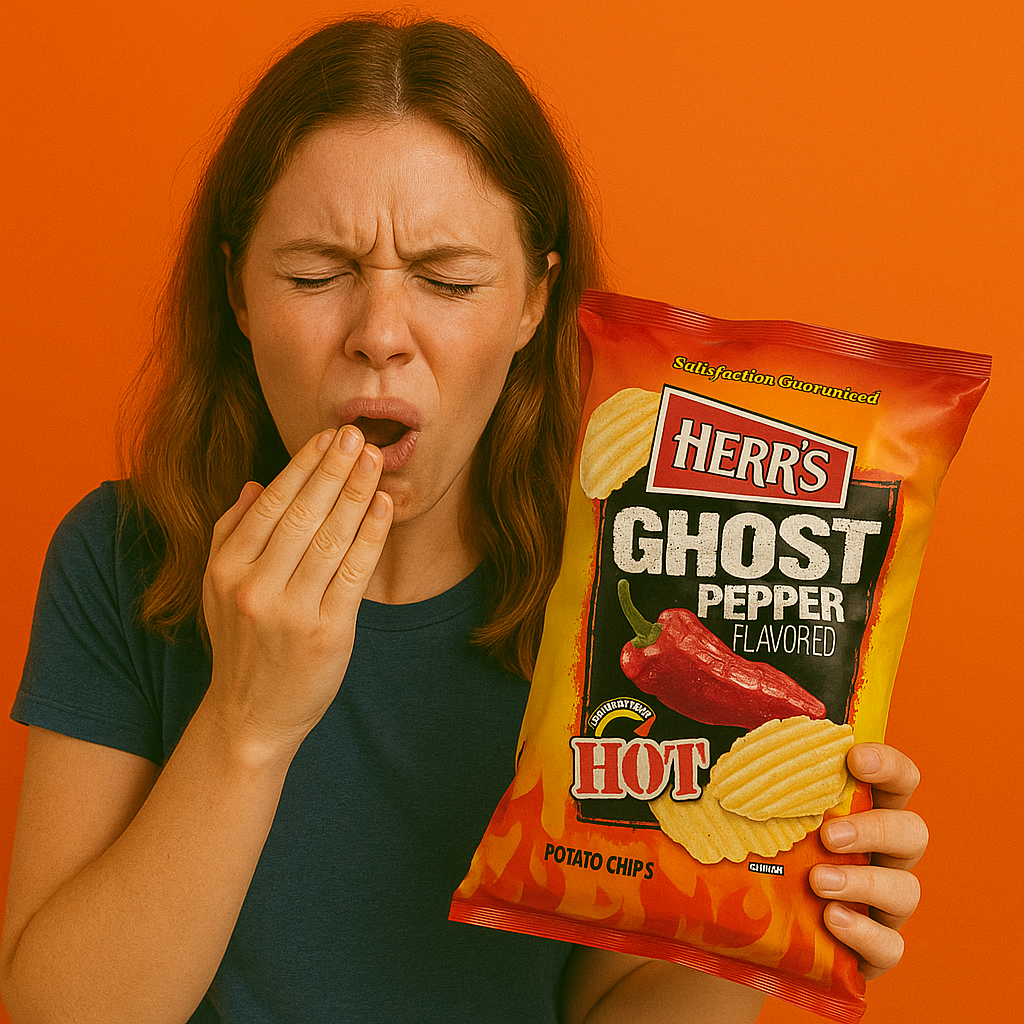 12 Pack Herr's Ghost Pepper Flavored Snacks/Chips (not for sale) Herr's, TSASN&CH, USA, trending products, usabestseller, cabestseller