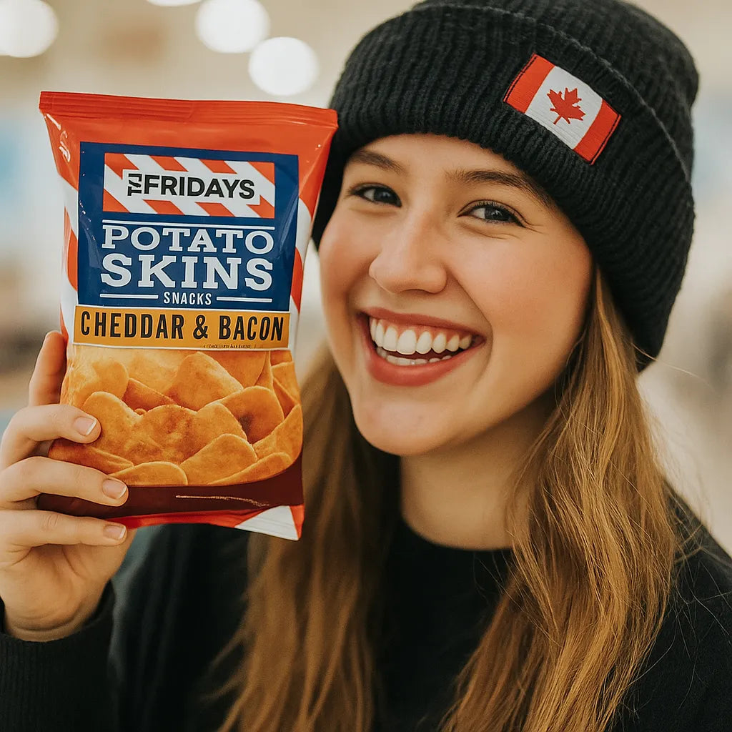 TGIF Potato Skins Cheddar & Bacon (85g) Snacks/chips TGIF, Trending, Trending Products