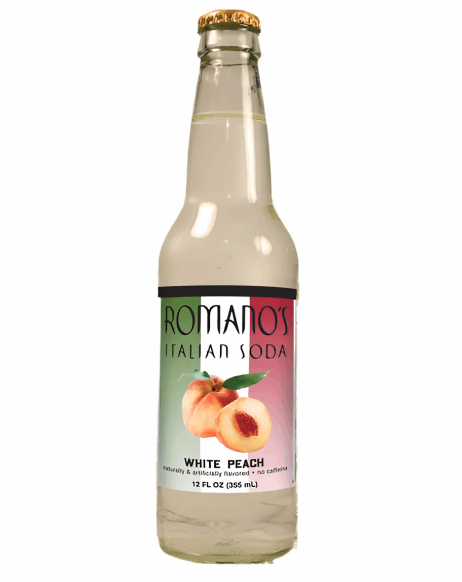 Romano’s Italian Soda White Peach Orca Beverage, Trending Products