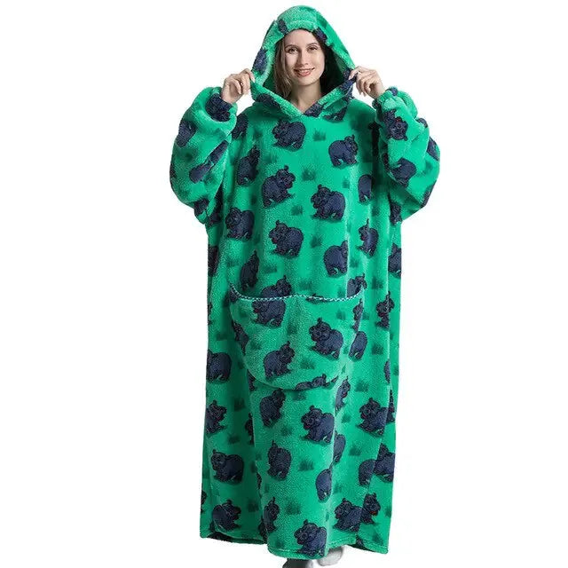 Oversized Wearable Blanket Hoodie Hippo Length 140 cm Gifts (not for sale) Oversized Wearable Blanket Hoodie