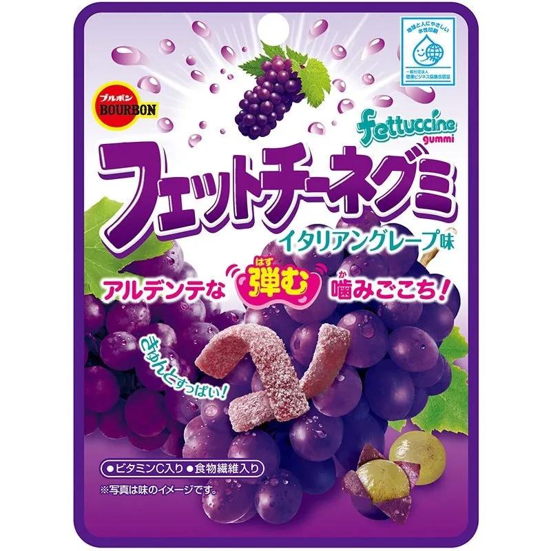 Bourbon Fettuccine Grape Gummy (50g) - Japan Candy Bourbon, TSAJS, TSAAS, trending products, usabestseller, cabestseller, asian