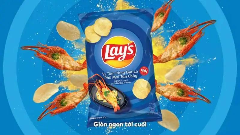 Lay’s Baked Prawn with Melted Cheese 90g Vietnam Asian Snacks Lays, TSAAS, TSASN&CH, TSAISC, TSAIS, trending products, asian
