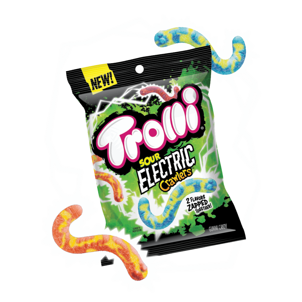 Trolli Sour Electric Crawlers Candy Trolli, TSASN&CH, TSARC