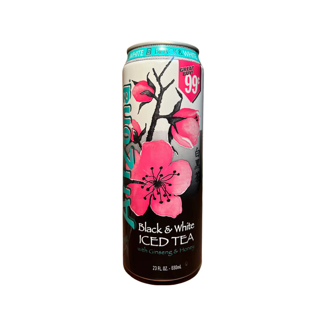 24 Pack Arizona Black & White Iced Tea Cans Soda Pop Arizona, 24 Pack, Cases