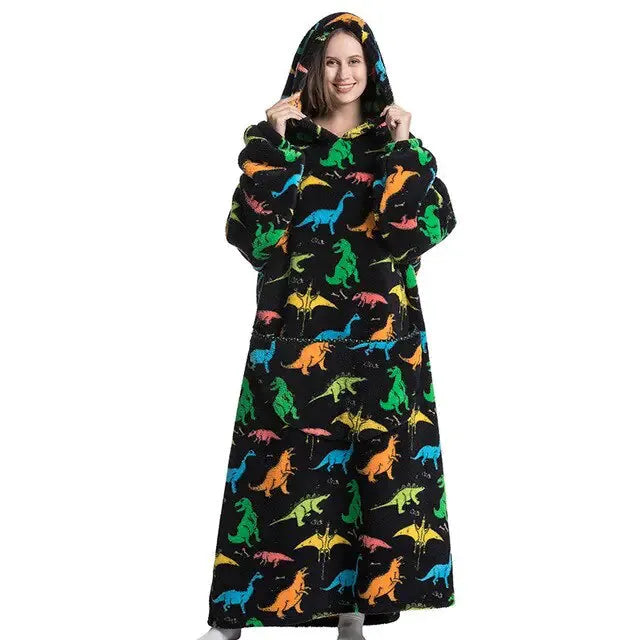 Oversized Wearable Blanket Hoodie Dinosaur Length 140 cm Gifts (not for sale) Oversized Wearable Blanket Hoodie