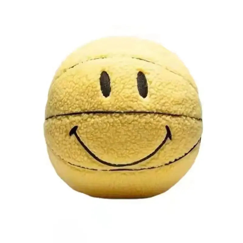 Smile Basketball Plushie Throw Pillow Yellow 30-32cm Quirky Stuff (not for sale) Smile Basketball Plushie Throw Pillow