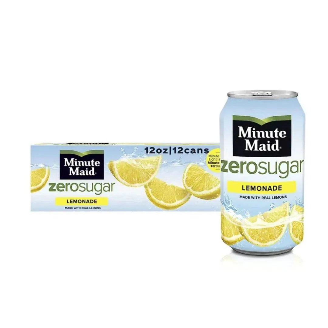 12 Pack Minute Maid Zero Sugar Lemonade Soda Pop (not for sale) Minute Maid, TSAED, 12 Pack, Zero Sugar, Bestseller Drinks